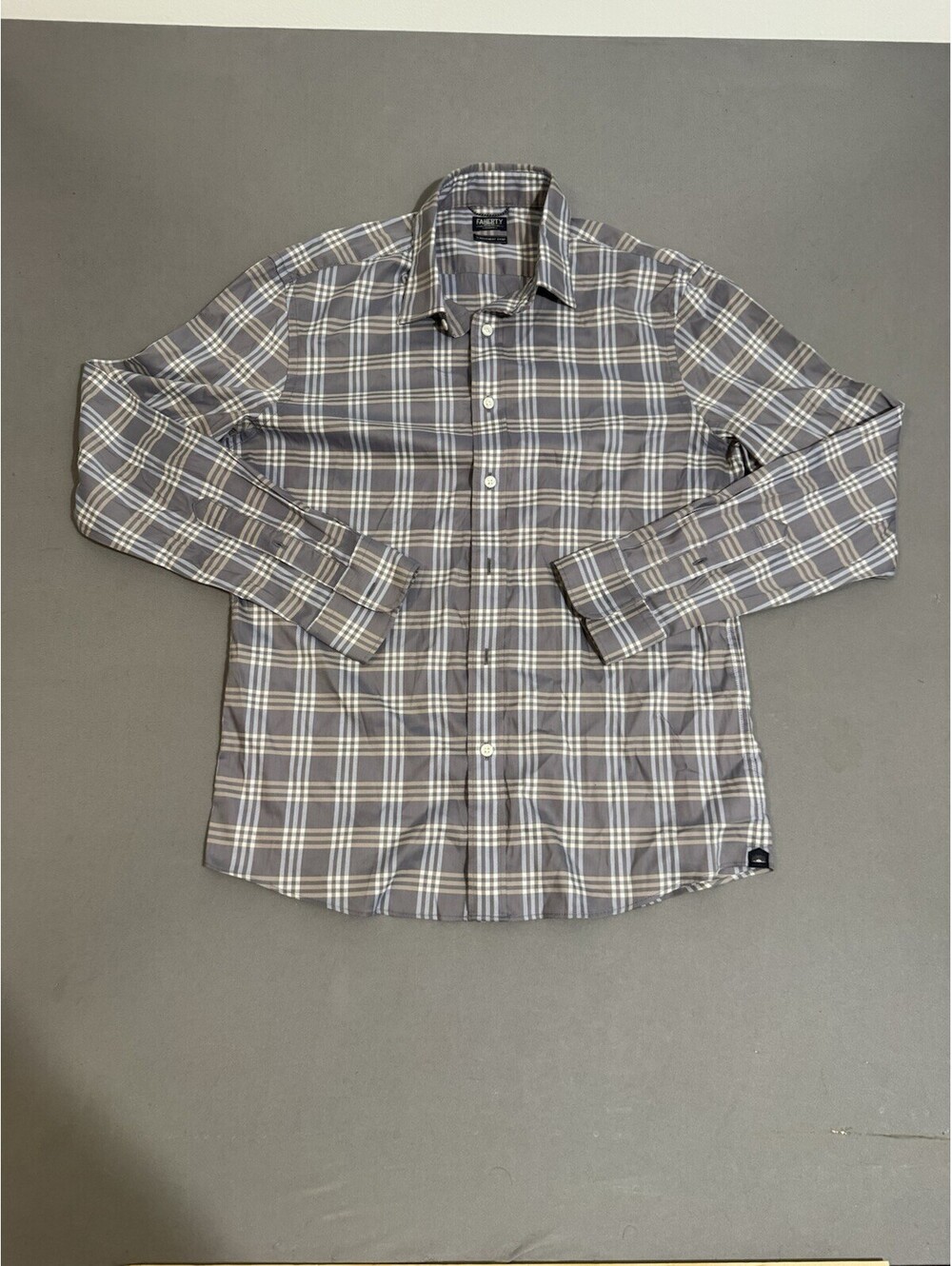 Faherty shirt men medium The Movement Sport plaid performance casual preppy